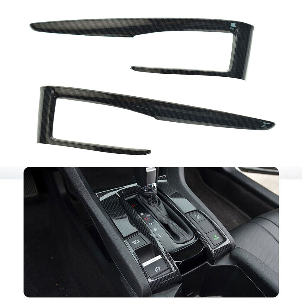 Interior Gear Shift Box Strip Cover Trim Carbon Fiber for Honda Civic 2016-2020