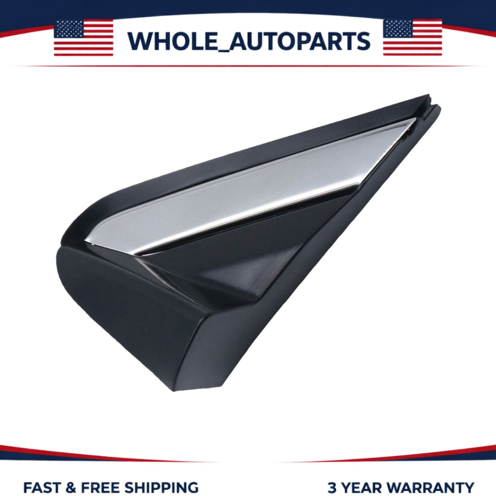 Mirror Corner Triangle Cover Pillar Trim Left Side For 2017-2025 Honda Ridgeline