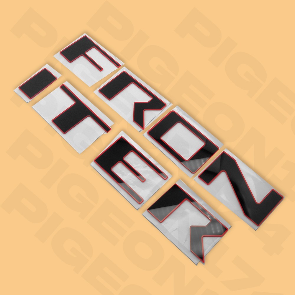 Acrylic Trunk Emblems 3D Black Red For Frontier Letters Tailgate Badge 2022-2025