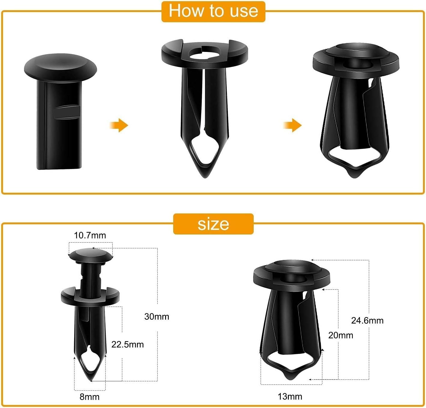 For Nissan 35 Pcs Body Bolts & U-nut Clips- M6 Engine Under Cover Splash Shield