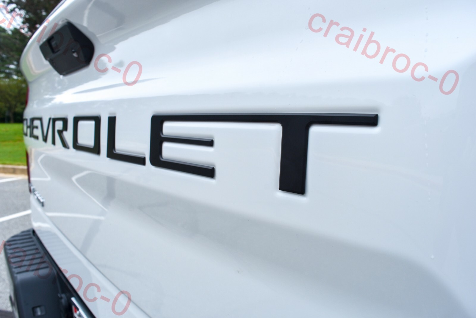 New Black Chevrolet Raised Tailgate Letters Decal for 2019-2023 Chevy Silverado