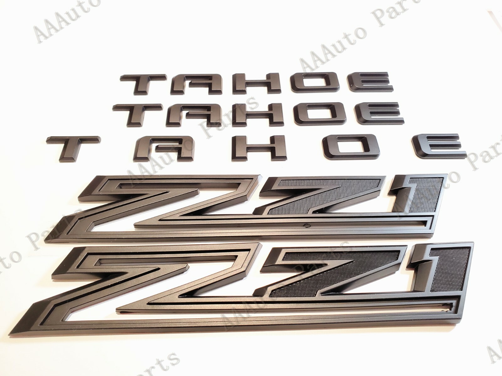 5PCS Chevrolet Tahoe Matte Black Door Rear Tailgate Tahoe Fender Z71 Emblems