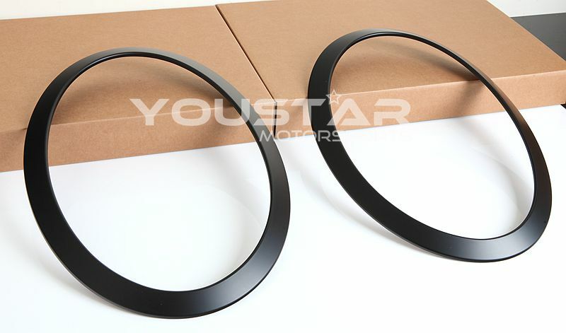 USA STOCK SATIN Matt Black Headlight Surrounds for MINI F55 F56 F57 JCW Cooper S