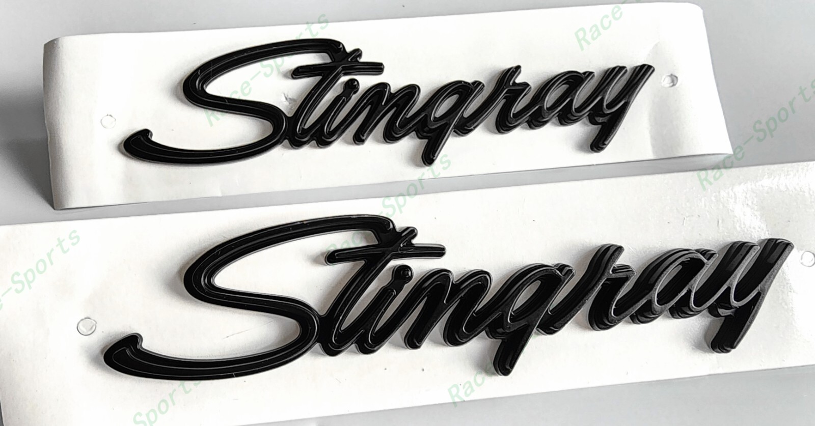 2PCS Matte Black Front Fender Stingray Emblems Badges For 1969-1976 Corvette C3