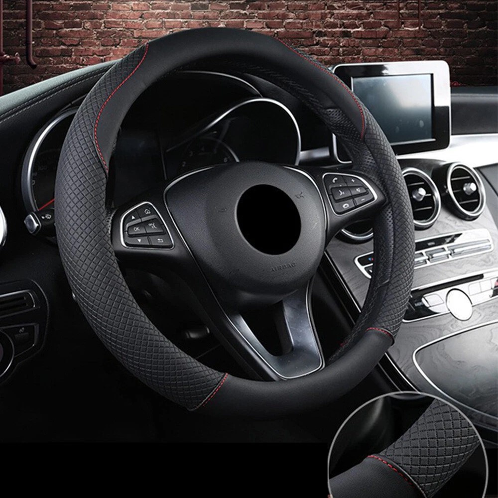 For Toyota Car Steering Wheel Cover Microfiber Leather Anti-slip Accessories NEW