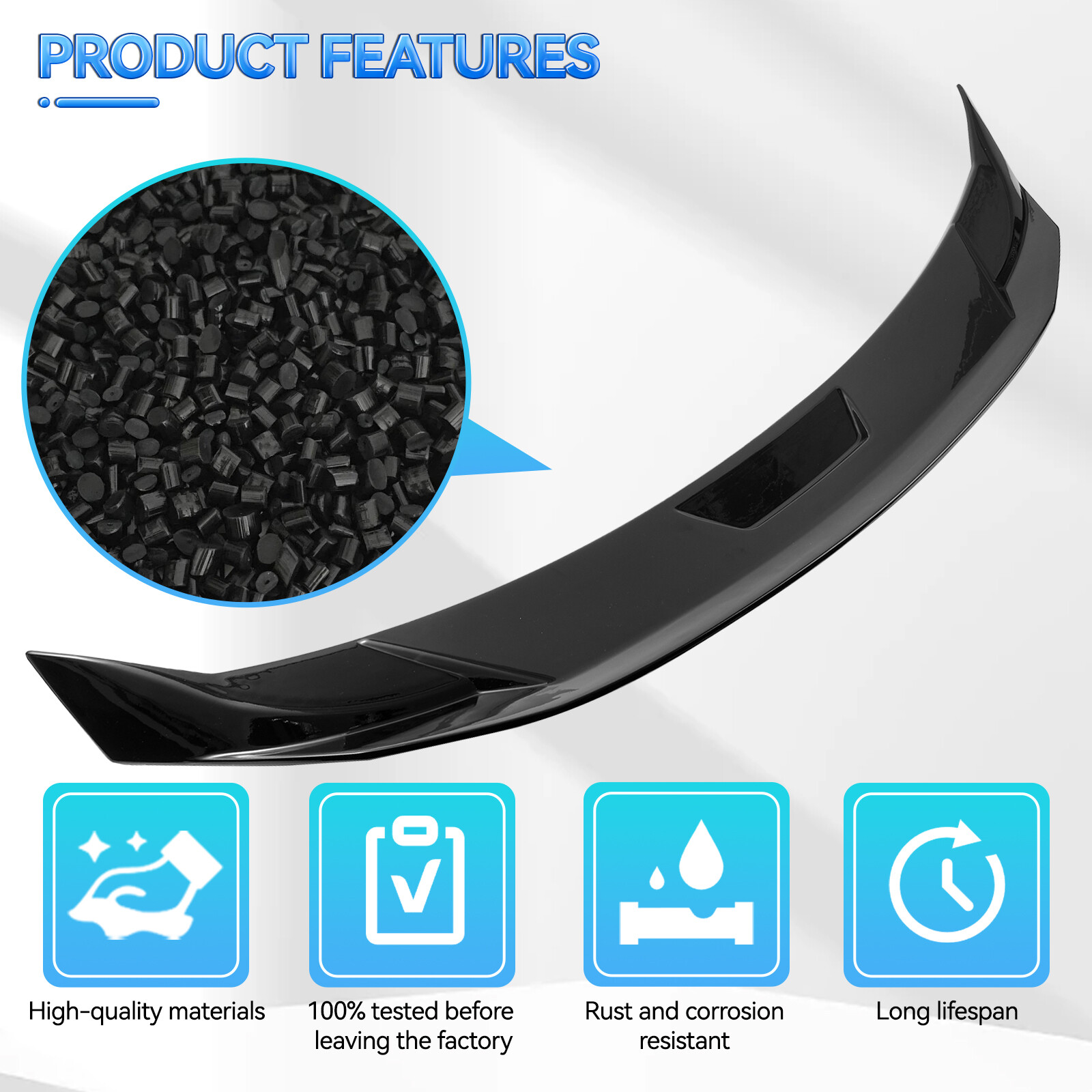 FOR 2022-2025 Honda Civic 11th Sedan Glossy Black Rear Trunk Lip Spoiler Wing
