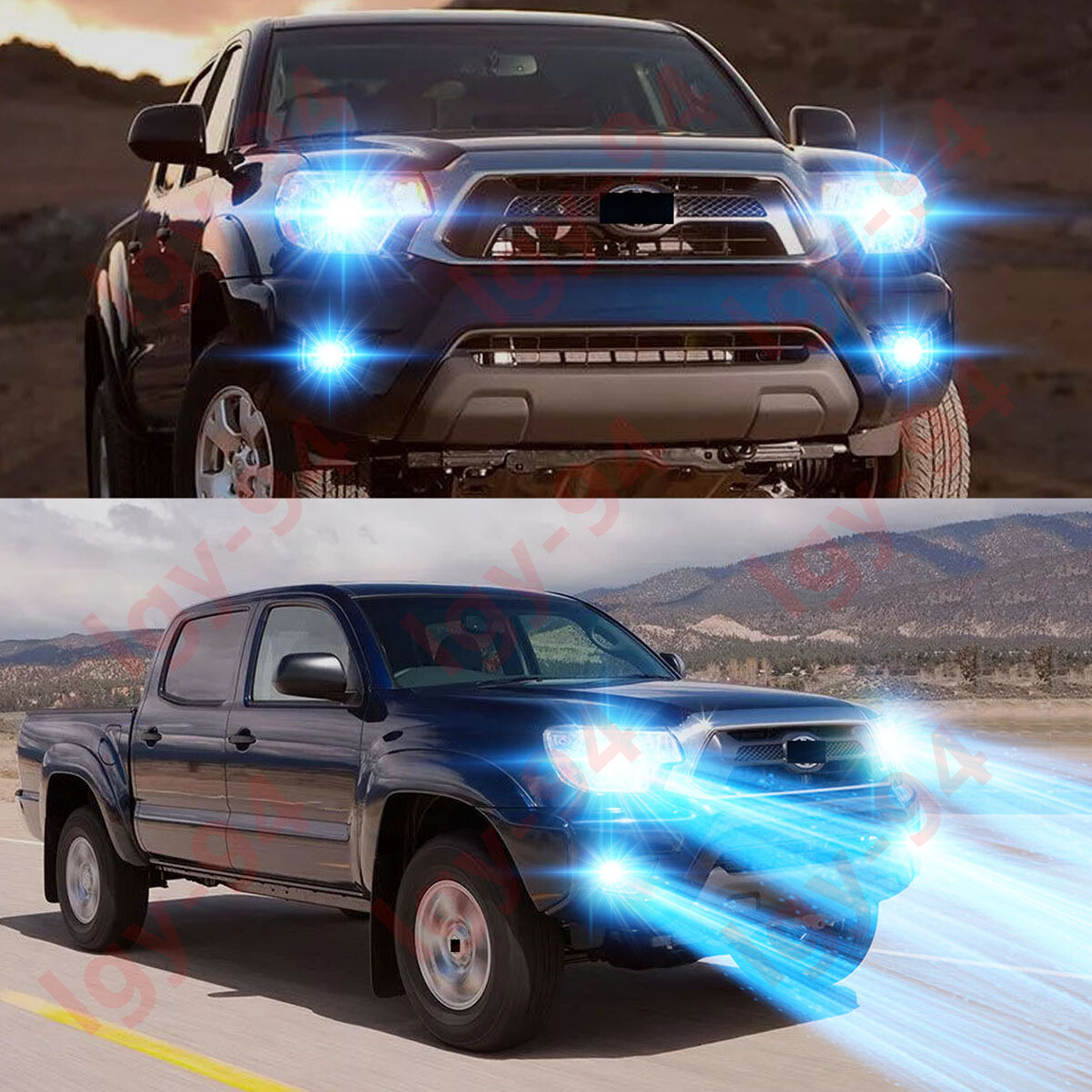 For Toyota Tacoma 2012-2015 – 4PC 8000K LED Headlight High Low Beam + Fog Lights