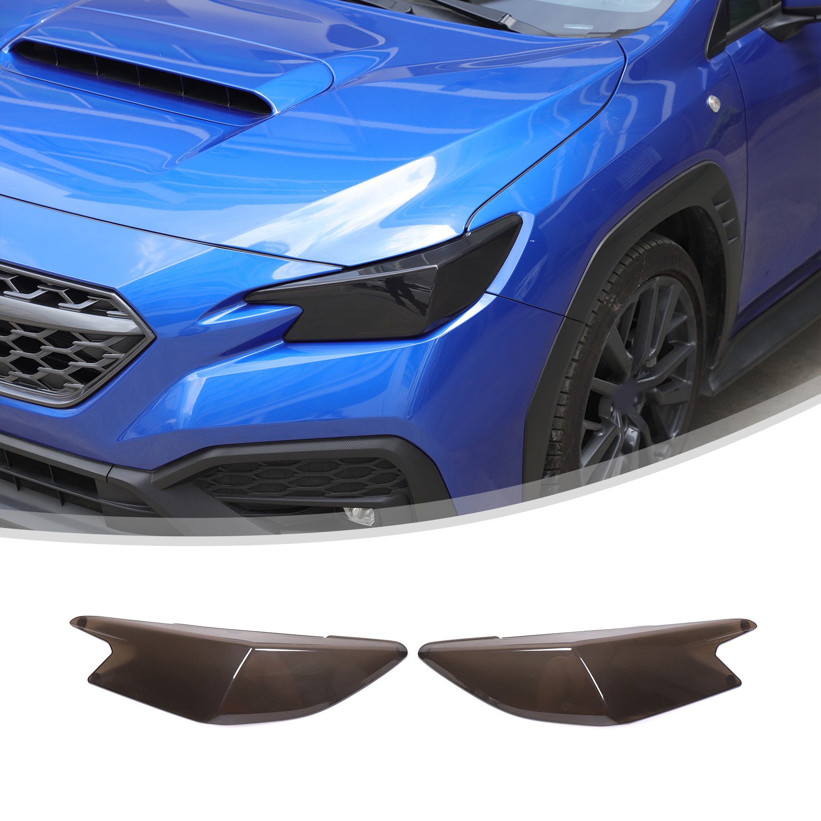 ABS Smoked Blackout Headlight Cover Overlay Len Guard For Subaru WRX 2022+ US