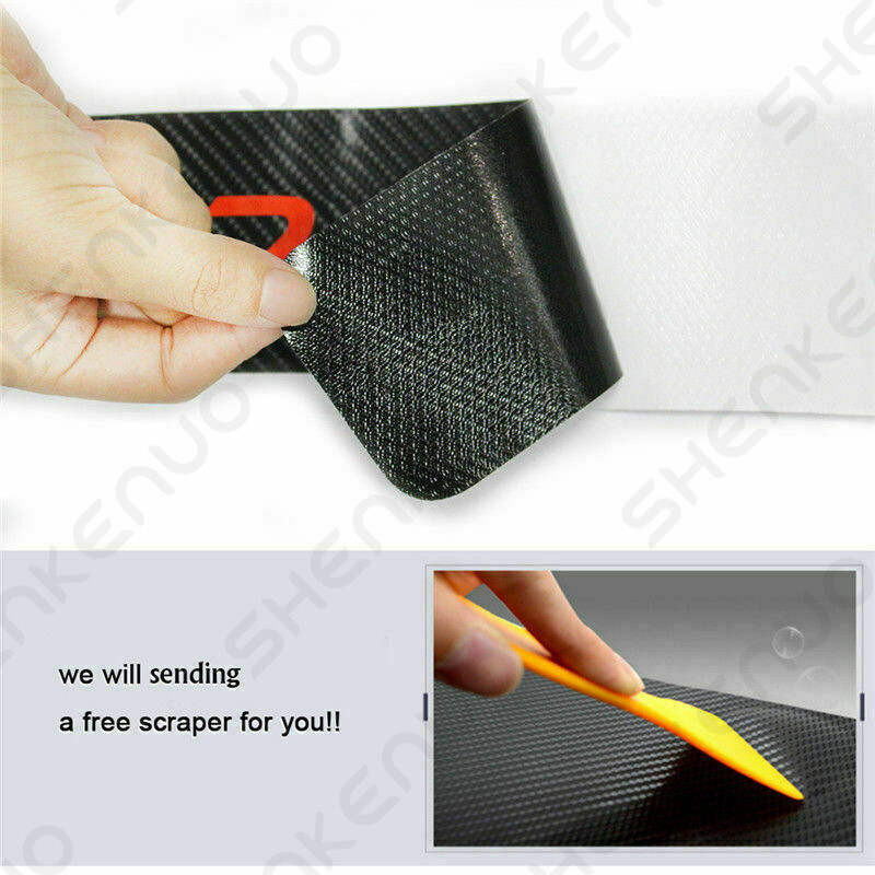 4PC 4D Car Door Sill Protector Carbon Fiber Sticker For Chevy Silverado Z71