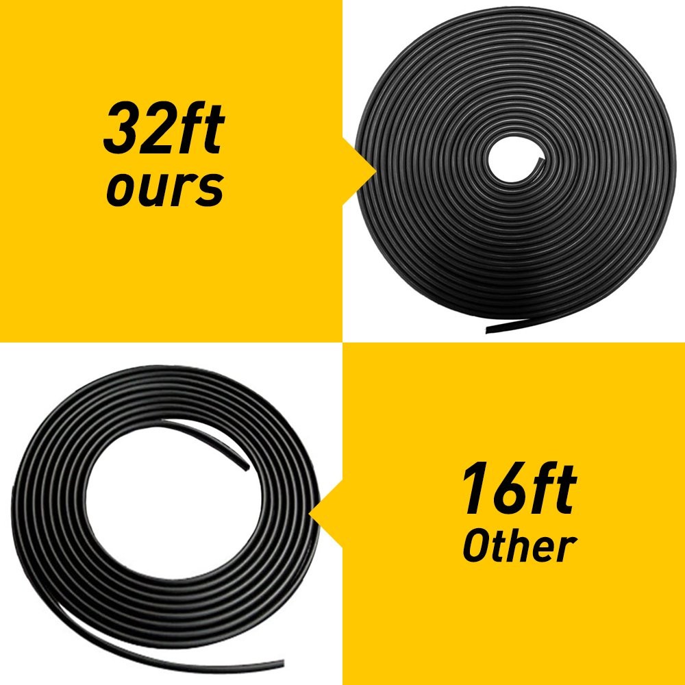 32.8FT Car Door Edge Trim Lock Guard Moulding Rubber Seal Strip Protector Strip