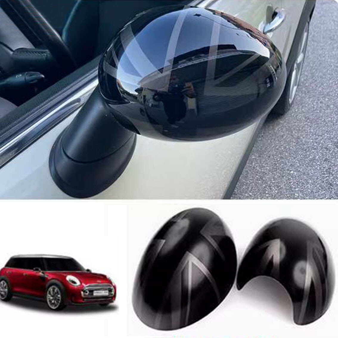 For MINI Cooper R55 R56 R57 R58 R60 R61 Night Jack Side Mirror Cover Manual Fold