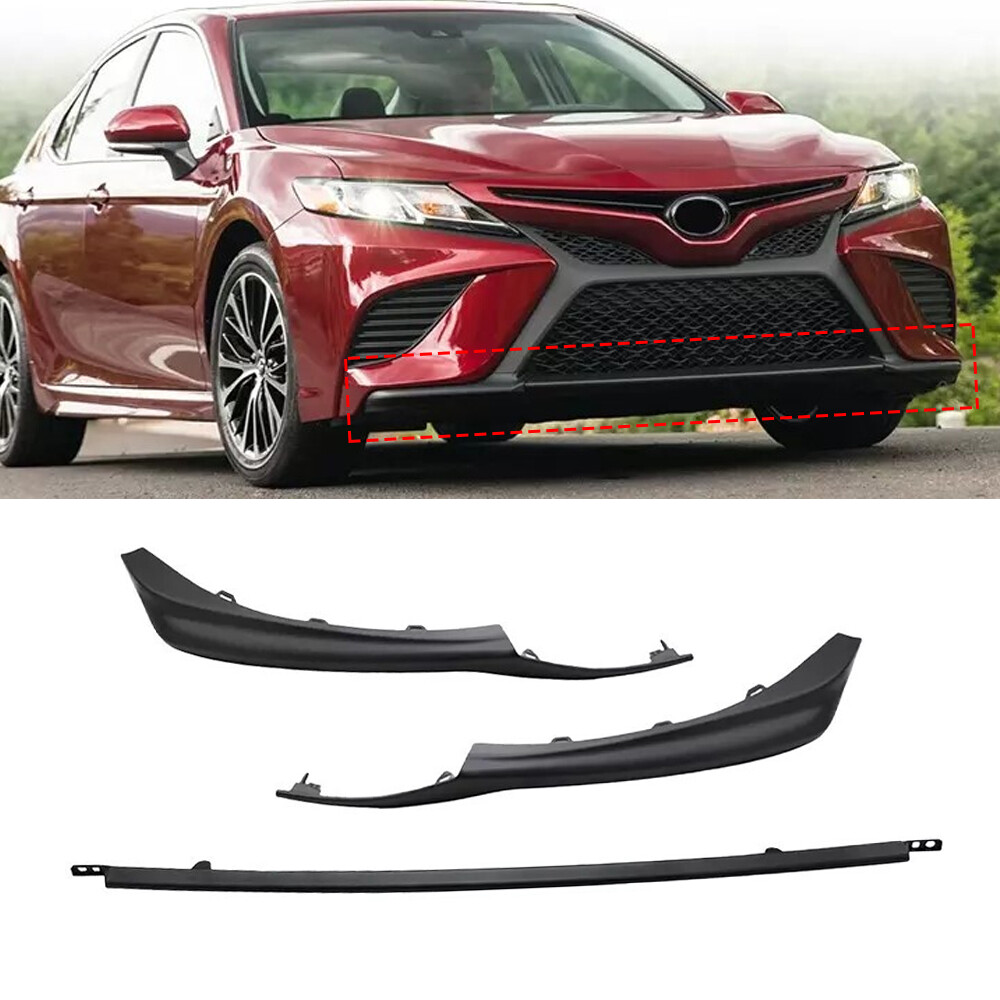 Black Front Bumper Grille Lower Trim Molding For 2021-2023 Toyota Camry SE XSE
