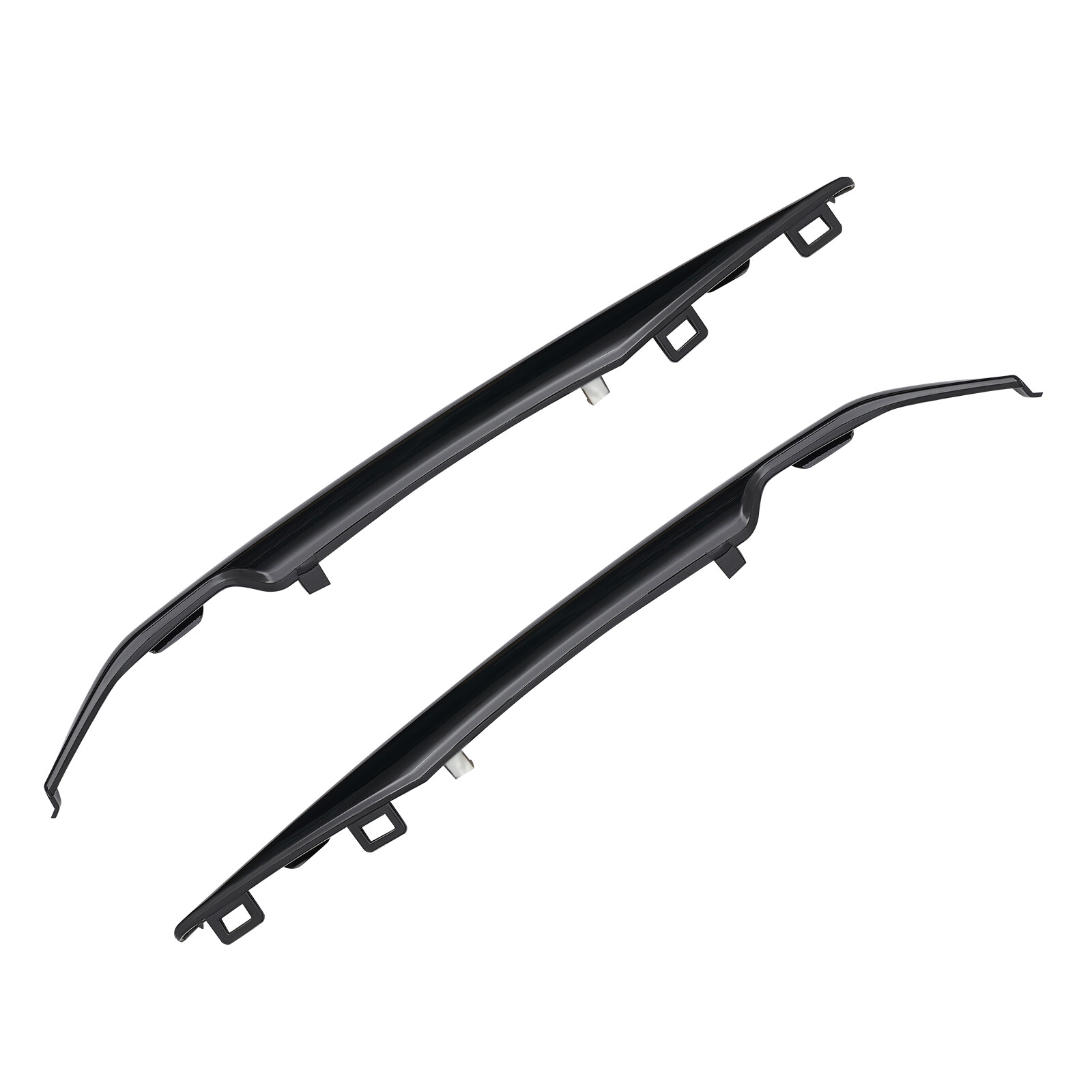 Black Front Left+Right Bumper Trim Set For 2015-2020 Cadillac Escalade Fits ESV