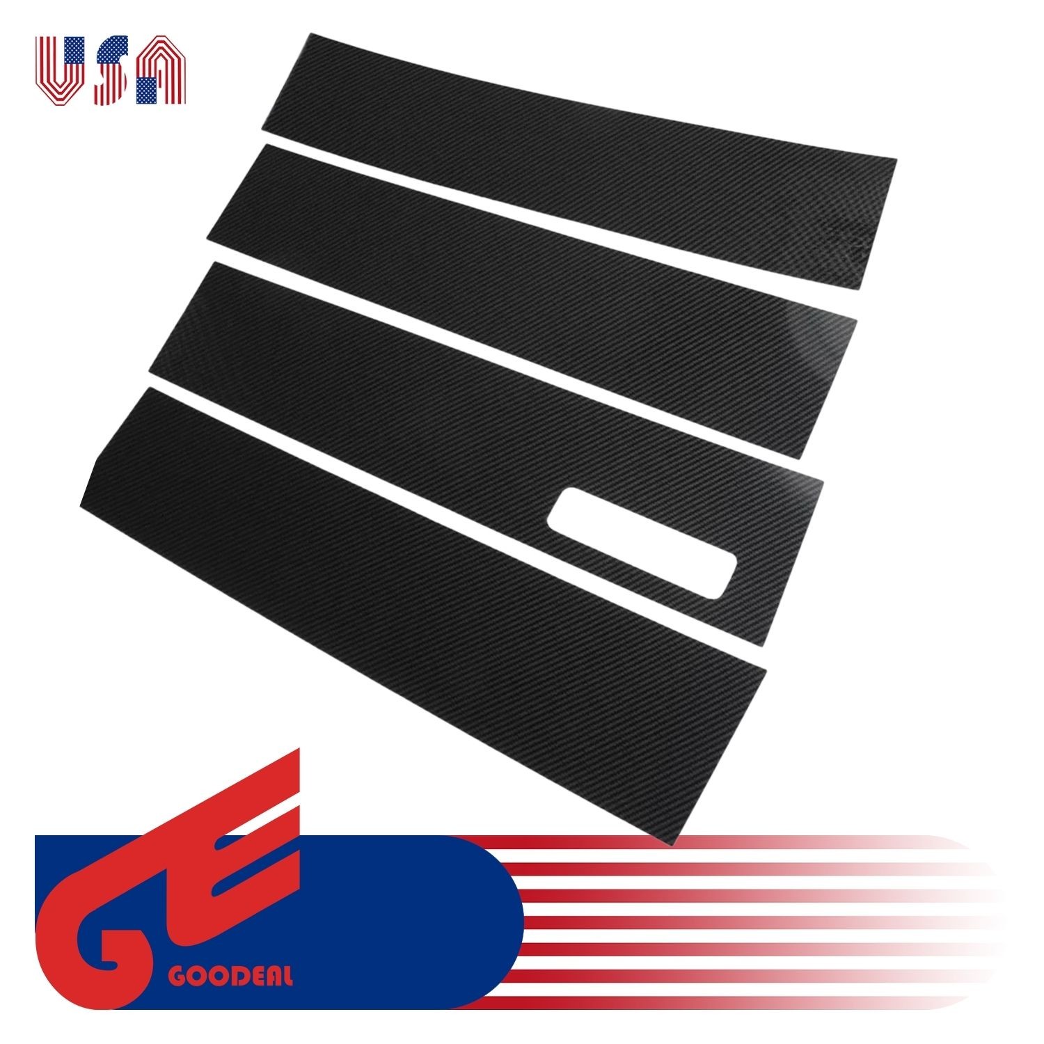 Carbon Fiber Window Trim Strip B Pillar Sticker for 2015-2020 Ford F-150