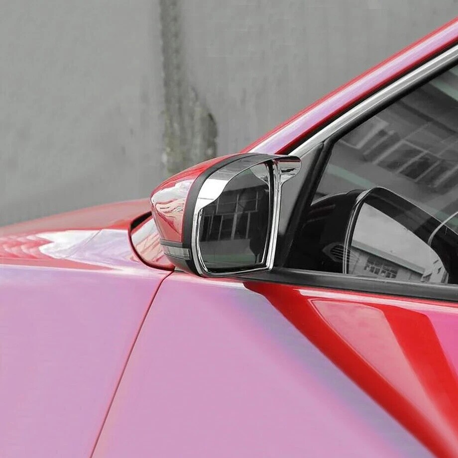 2PC Chrome Rearview Mirror Rain Eyebrow Trim Molding For Jeep Compass 2017-2025