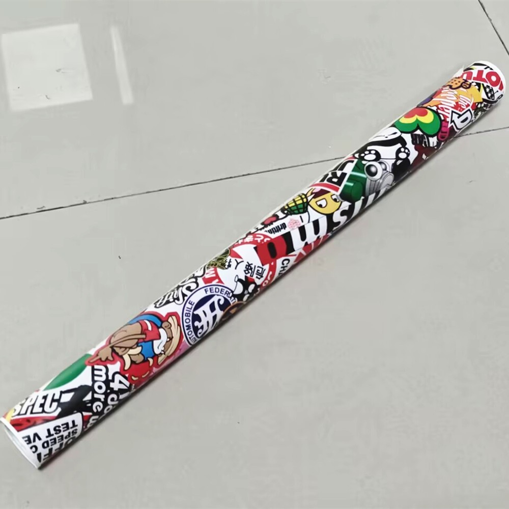 Vinyl Decal Car Bomb Wrap Sheet Cartoon Panda Graffiti DIY Sticker Waterproof