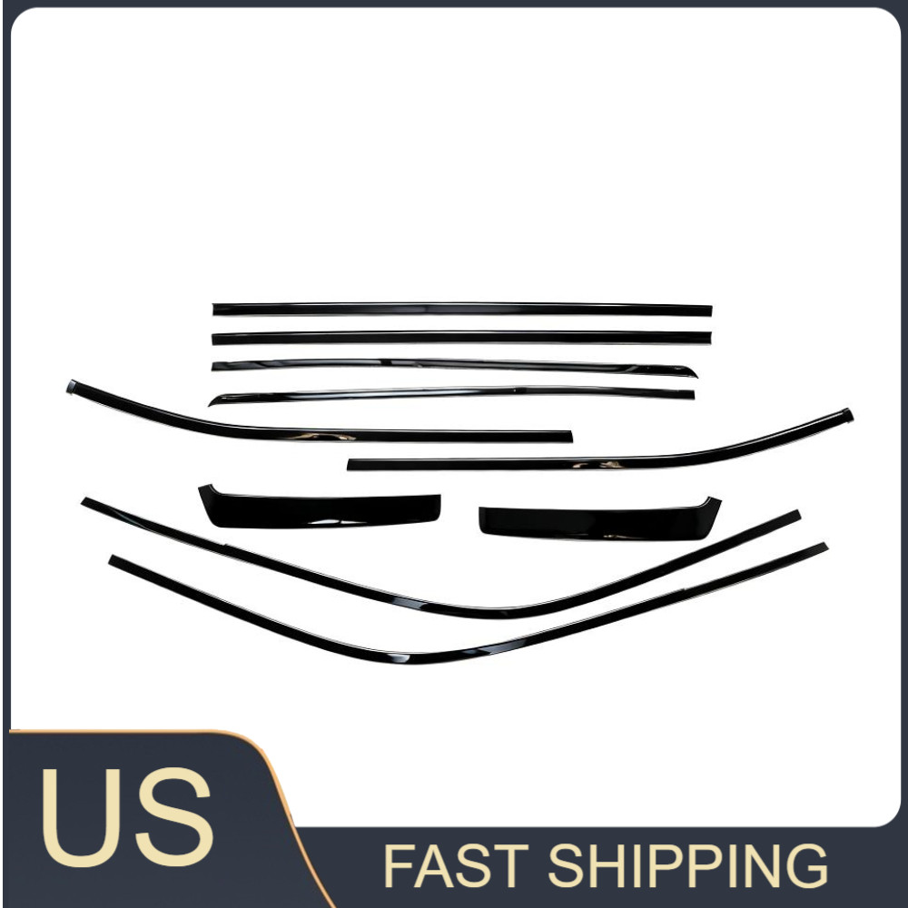 Gloss Black Window Trim Chrome Delete Overlays For 2022-2026 Toyota Tundra