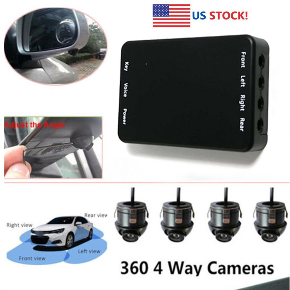 360 Degree Car Parking Panoramic View Rearview 4 Way Camera Control Box System