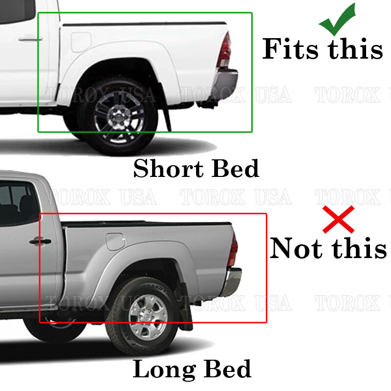 For 2005-2015 Toyota Tacoma(SHORT Bed ONLY) Gas Door COVER Overlay GLOSS BLACK