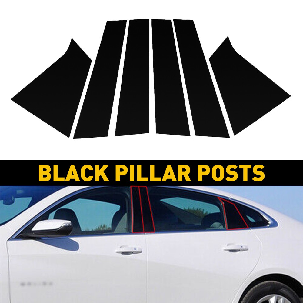 For 2016-2021 Door Malibu Chevrolet Trim Pillar Black Posts Cover Decorations