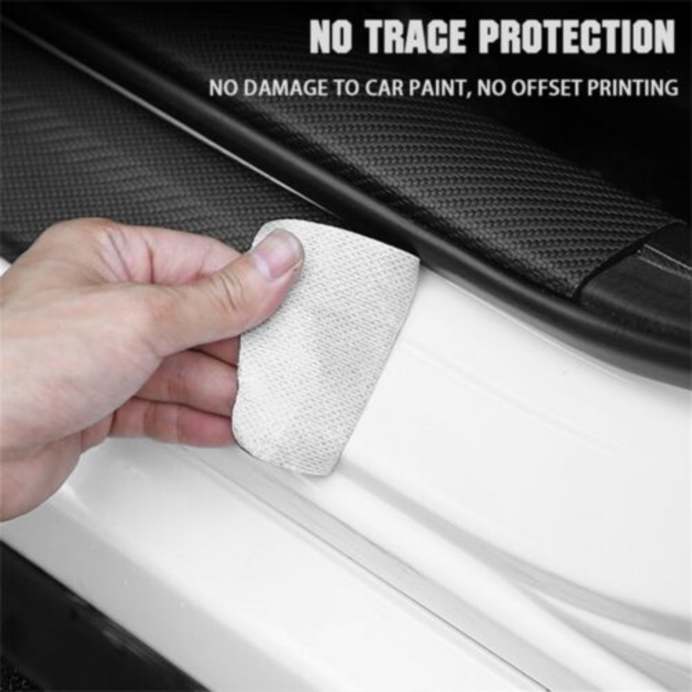 For Ranger 4pcs Car Door Sill Protector Carbon Fiber Leather Sticker