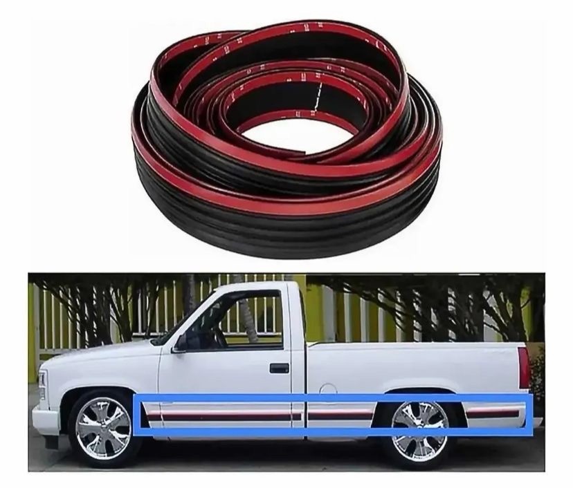 For 88 – 99 Chevy/ GMC Body Side Molding Trim. Red and black!!!25ft each role!!!