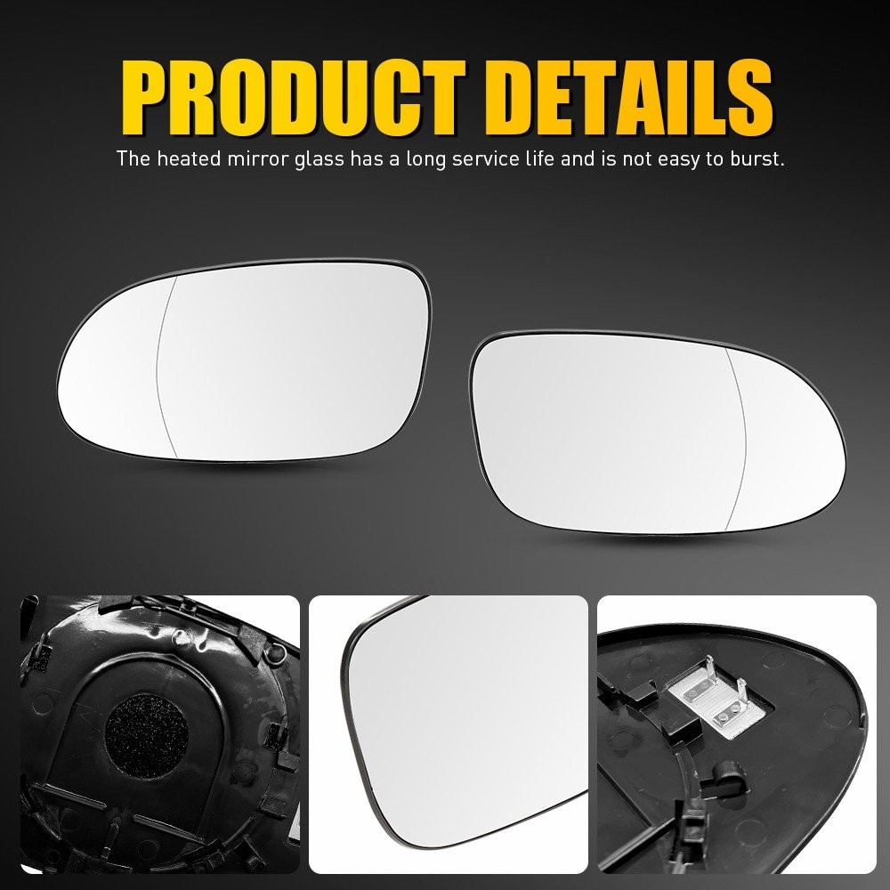 2x Driver Passenger Heated Mirror Glass Fit Mercedes CLK320 CLK350 CLK500 CLK63