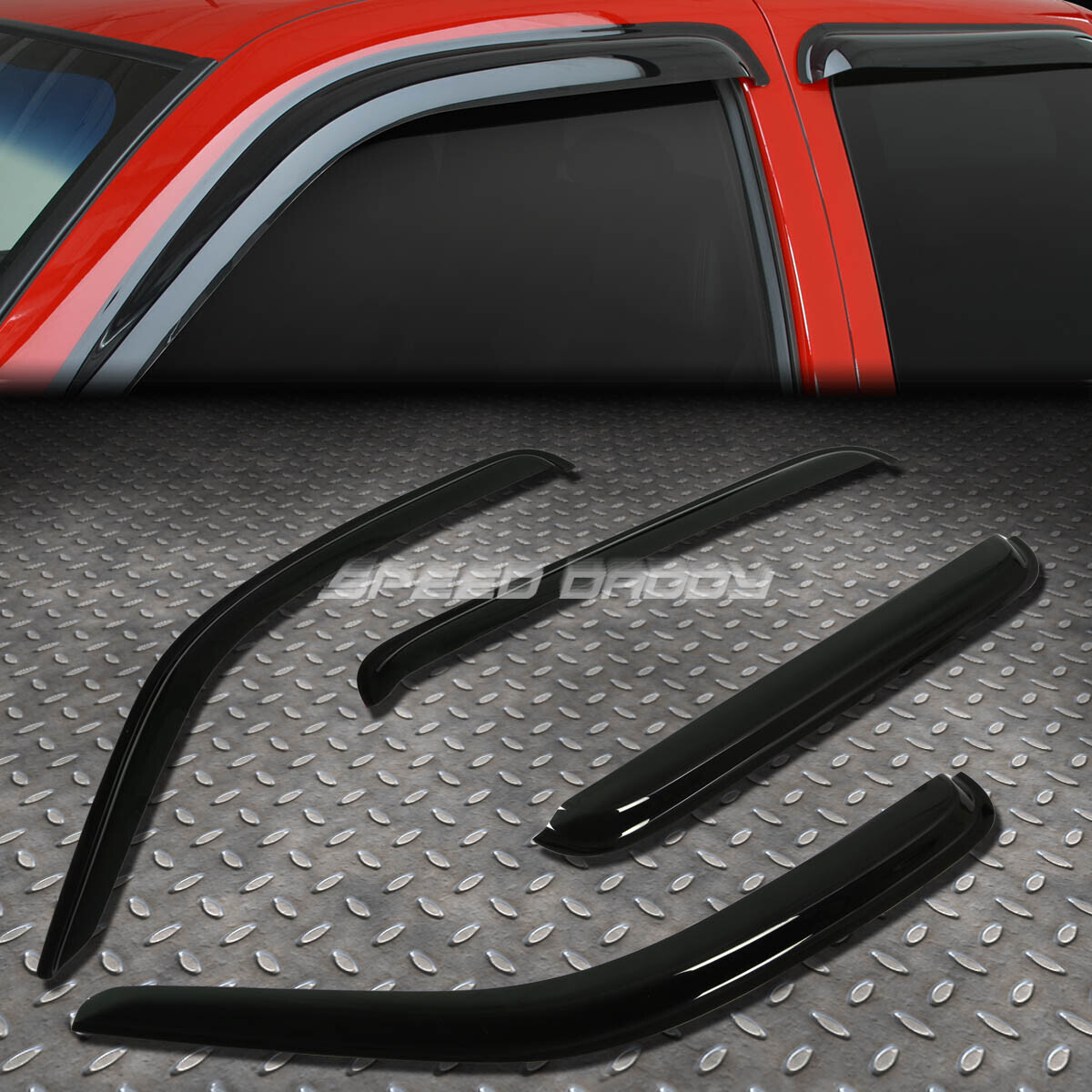 FOR 02-07 JEEP LIBERTY KJ SMOKE TINT WINDOW VISOR SHADE/SUN WIND/RAIN DEFLECTOR