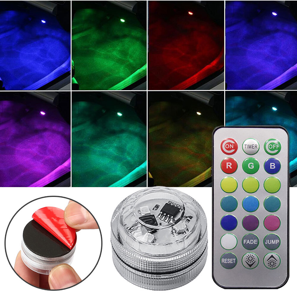 Colorful LED Car Interior Atmosphere Light Lamp W/ Remote Control Accessories