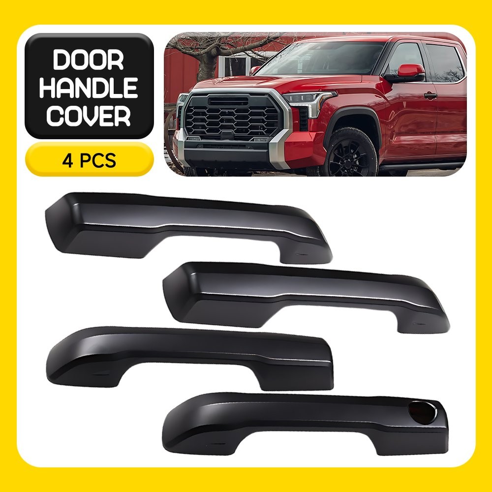 For 2022-23 2024 Toyota Tundra Left Right Outside Door Handle Covers Matte Black