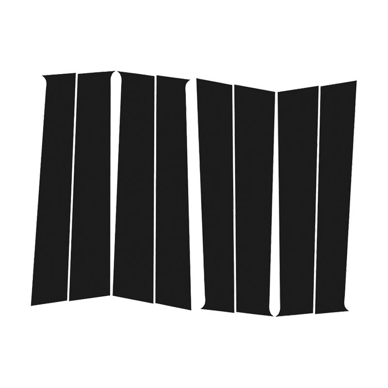 8pcs Gloss Black Polycarbonate Pillar Posts Fit Jeep Grand Cherokee WK 2005-2010