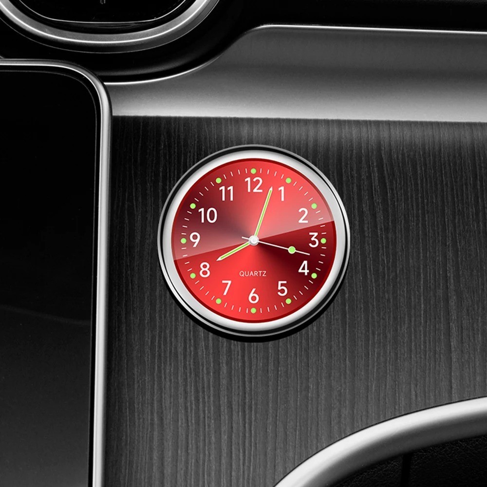 Luminous Mini Car Dashboard Clock Stick-On Watch Accessories For Car Boat Trucks