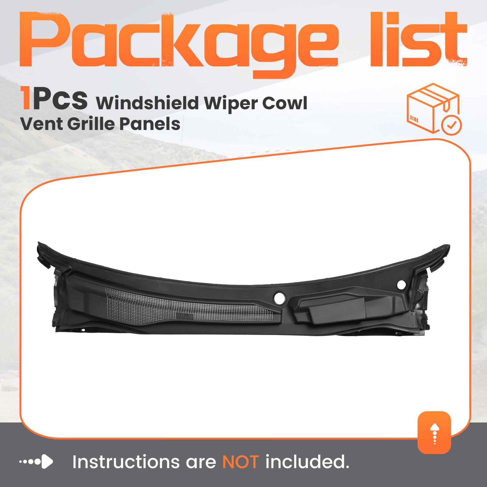 Wiper Cowl Cover For 08-20 Dodge Grand Caravan Chrysler Town & Country Ram C/V