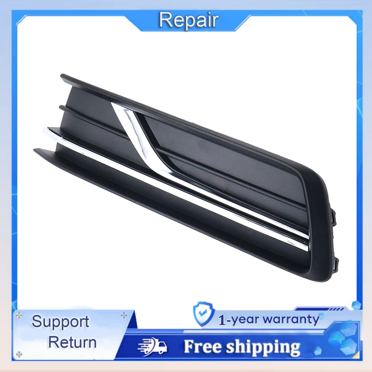 For 2016-2019 Volkswagen Passat Front Fog Lamp Cover Textured Left Side