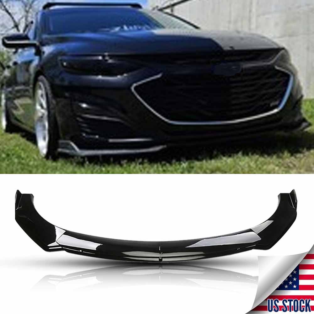 For Chevrolet Malibu 2016-2022 Front Bumper Lip Spoiler Splitter Body Kit Gloss