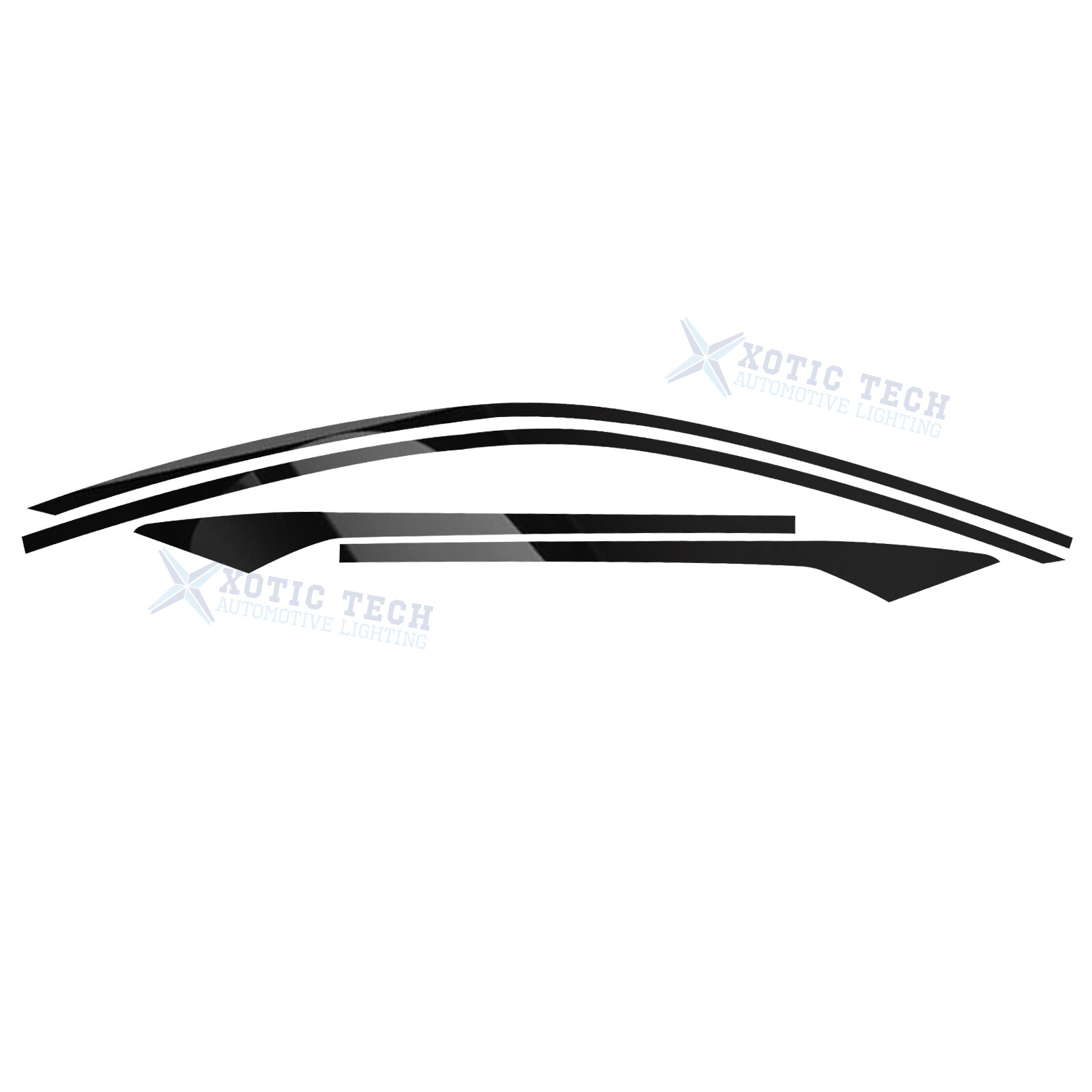 Glossy Black Chrome Delete Side Door Window Trim For Honda Civic Coupe 10th Gen