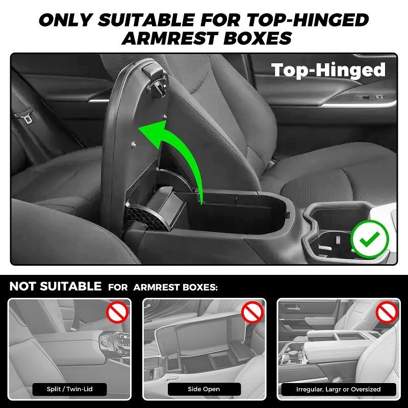 Car Armrest Cushion Center Console Cover with Cup Holder&Tissue Box&Phone Holder