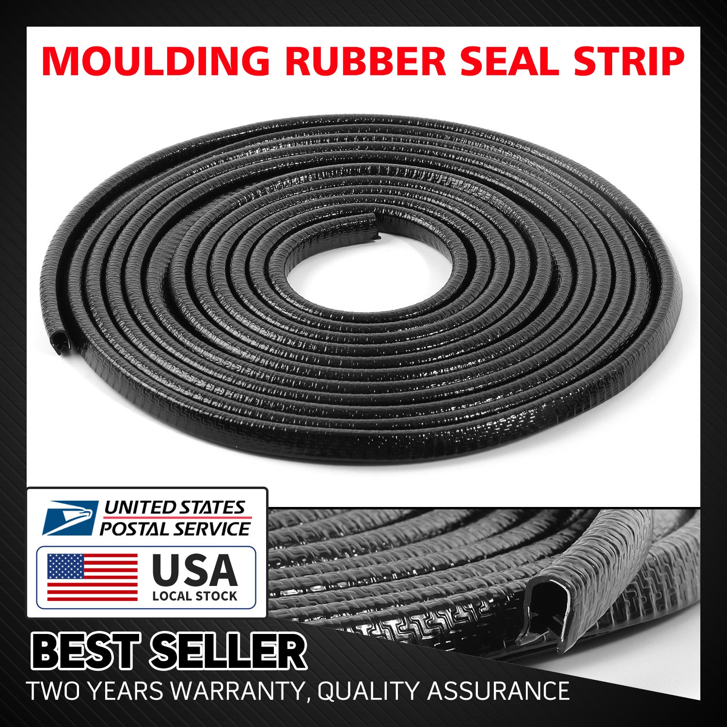 19Ft Car Door Rubber Edge Trim Seal Strip Gasket U Shape for Truck Doors