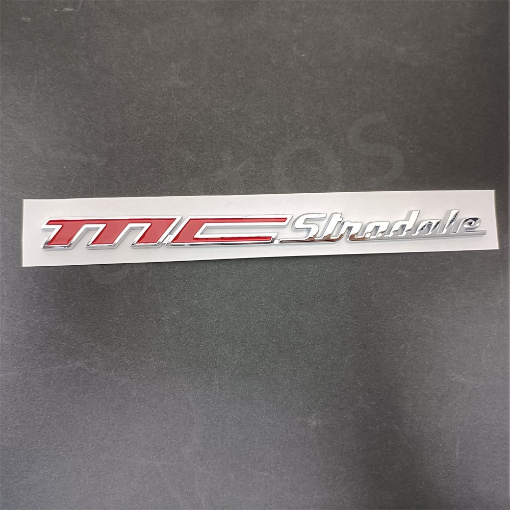 Rear Trunk Badge Compatible with Maserati Granturismo MC STRADALE Red#Silver