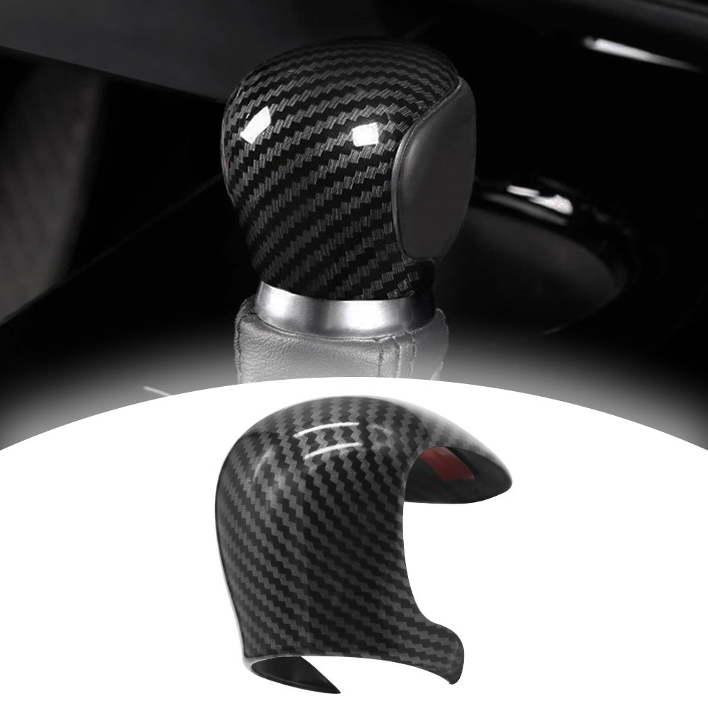 Gear Shift Knob Head Cover Trim Carbon Fiber ABS For Toyota C-HR 2018-2022