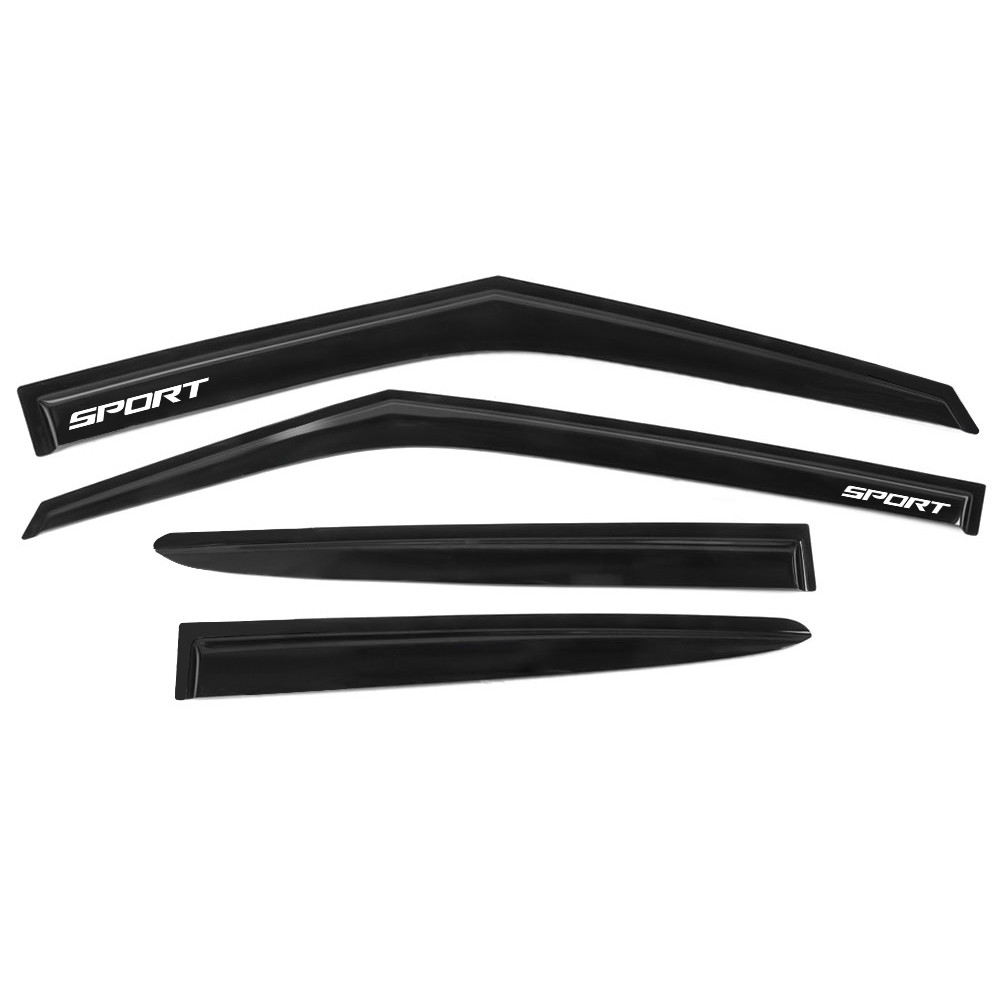 For 11-18 Hyundai Veloster Slim Style Window Visors Rain Shade Guard w/ emblem