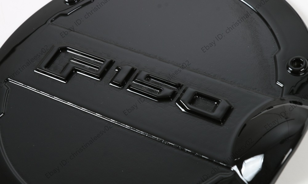 Fits 2015-20 Ford F-150 F150 Matte Black Gas Door Cover Fuel Tank Oil Cap Decor