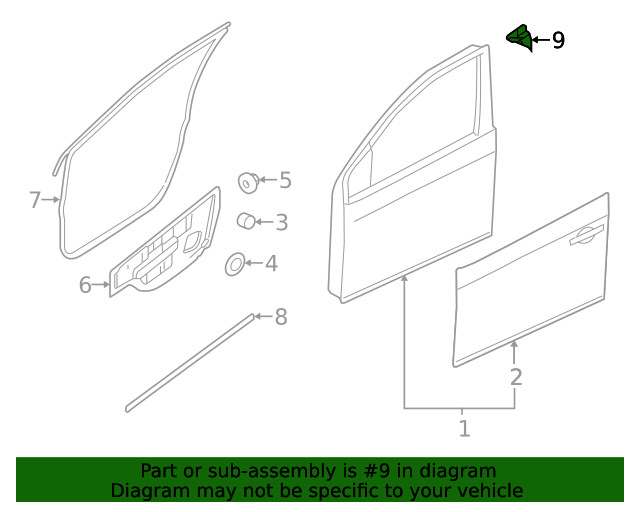 Genuine Nissan Door Opening Trim 80290-3SG0A