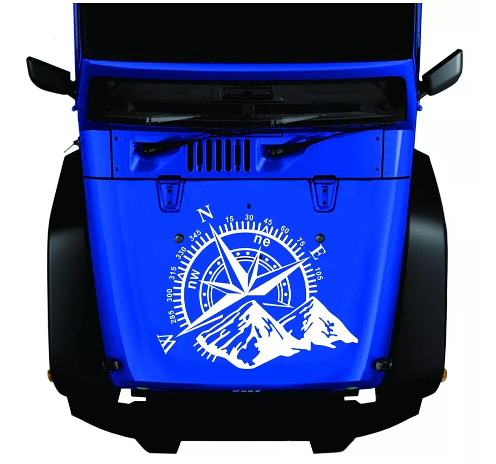 Universal Compass Navigate Mountain Vinyl Sticker For Car Truck Hood Body Decal