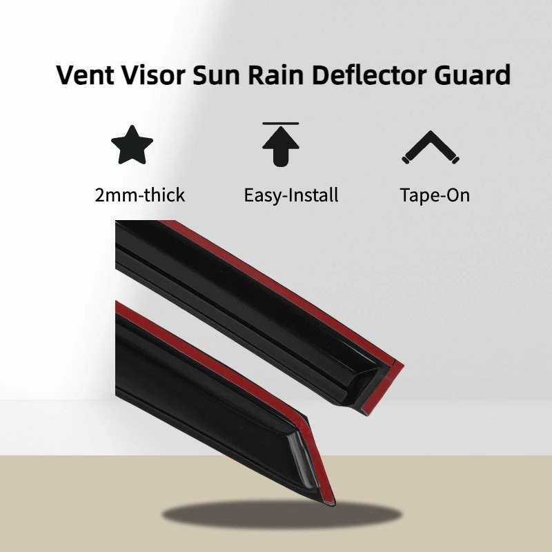 Window Visor Sun Rain Guard Deflector Fits GMC Tahoe Yukon 2007-2014