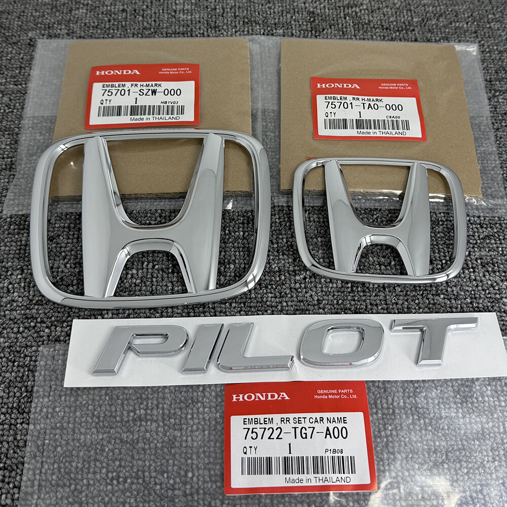 Front Grille Trunk Car Name Emblem For Honda Pilot 2015 – 2022 Touring Sport AWD