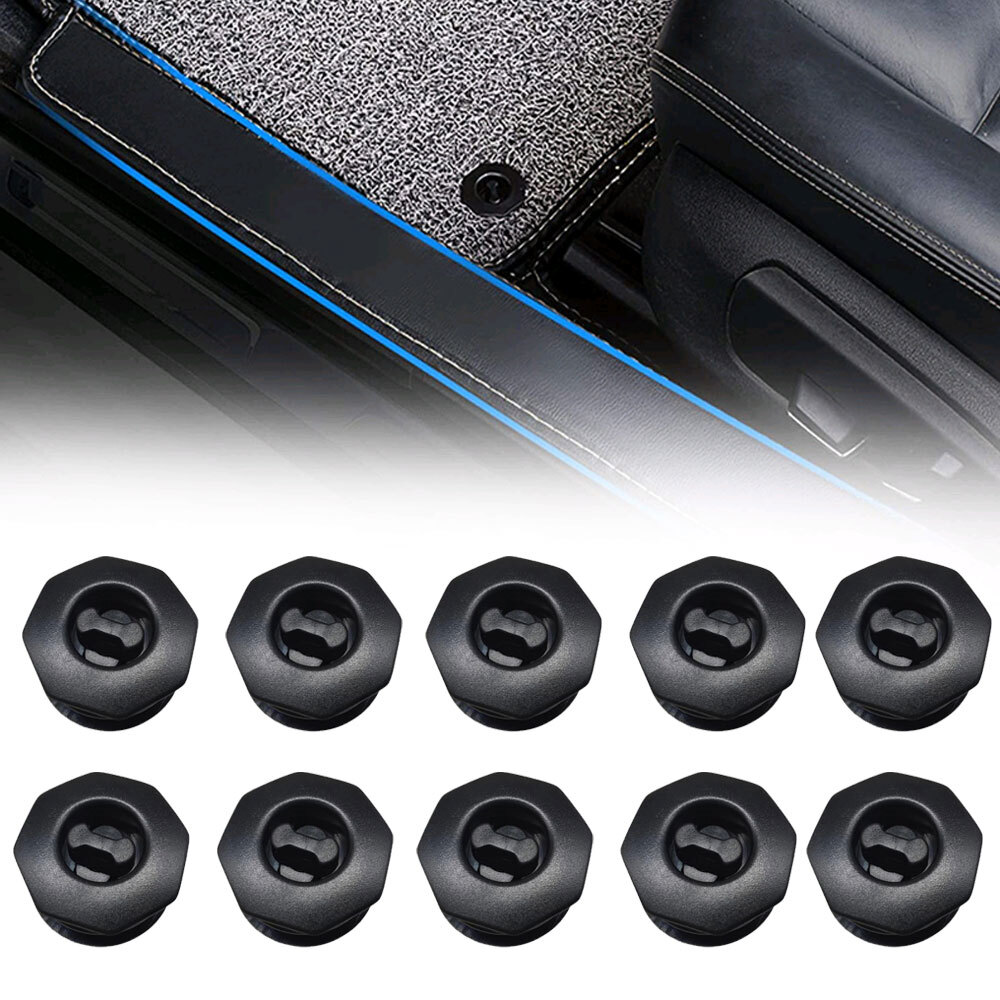 Car Floor Mat Clip Carpet Fixing Retainer Grips Clamps Holder Fixed Clip Black