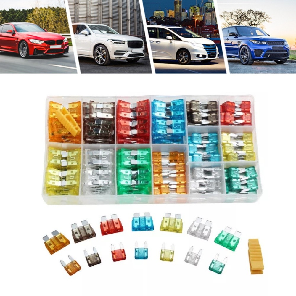 220Pcs Car Blade Fuse Assortment Assorted Kit for RV Truck Automotive Motorcycle
