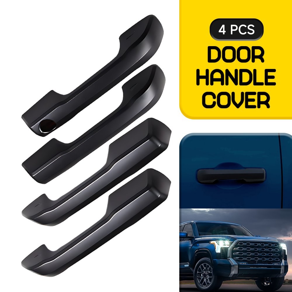 For 2022-23 2024 Toyota Tundra Left Right Outside Door Handle Covers Matte Black