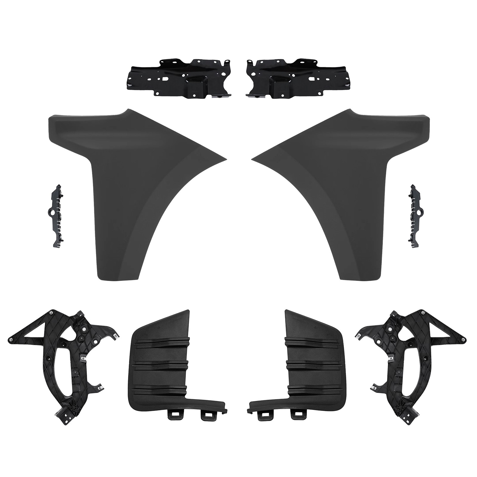 For 2019-2021 Chevrolet Silverado 1500 Front Bumper End Cap with Bracket Kit